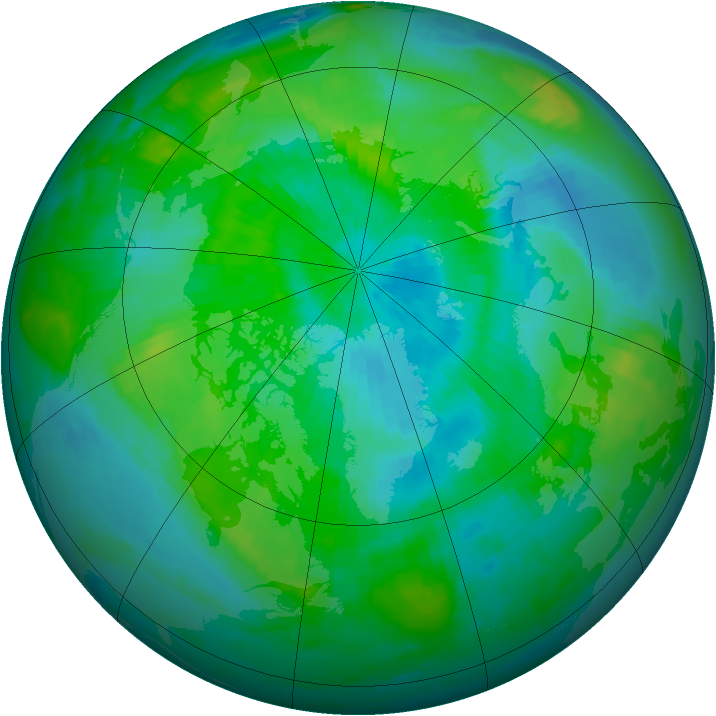 Arctic ozone map for 16 September 1998